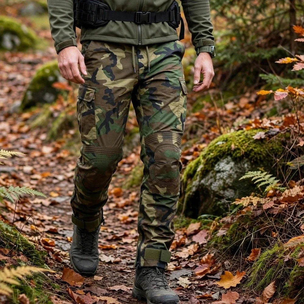GI Woodland Camo Pants Men Large Brown Green Olive Black Military Tactical Cargo
